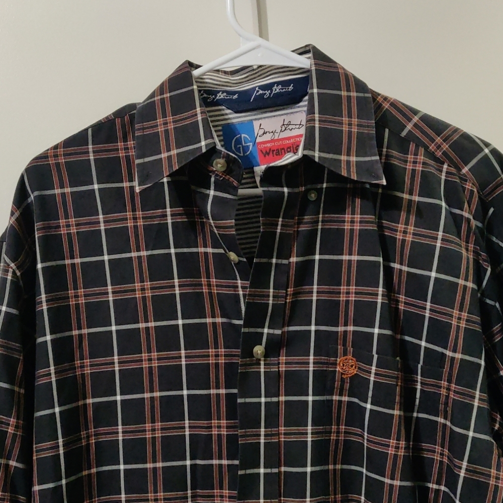 George Strait Button Down Wrangler Shirt Sz M